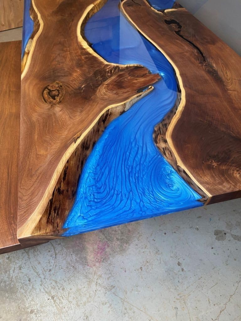 modern - matt - blue - epoxy - resin - dining - table - live - edge - coffee - table - conference - table - patio - table - kitchen - table - console - table - living - room - table - end - side - table - resinhomefurniture