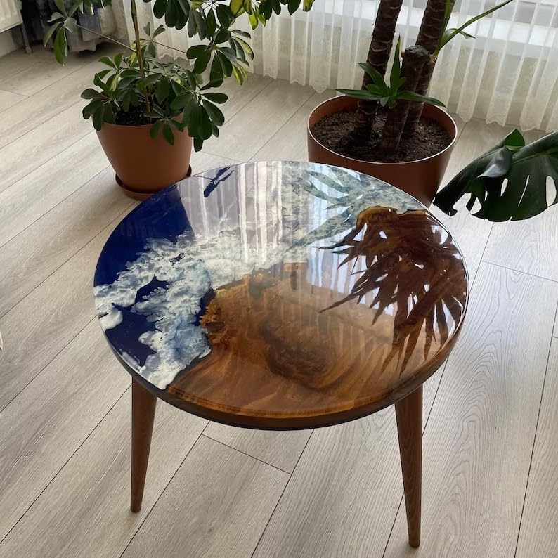 natural - custom - made - blue - epoxy - coffee - table - end - table - bar - counter - top - living - room - table - ocean - feel - table - for - 2 - 4 - 6 - 8 - side - table - home - decor - table - patio - table - resinhomefurniture