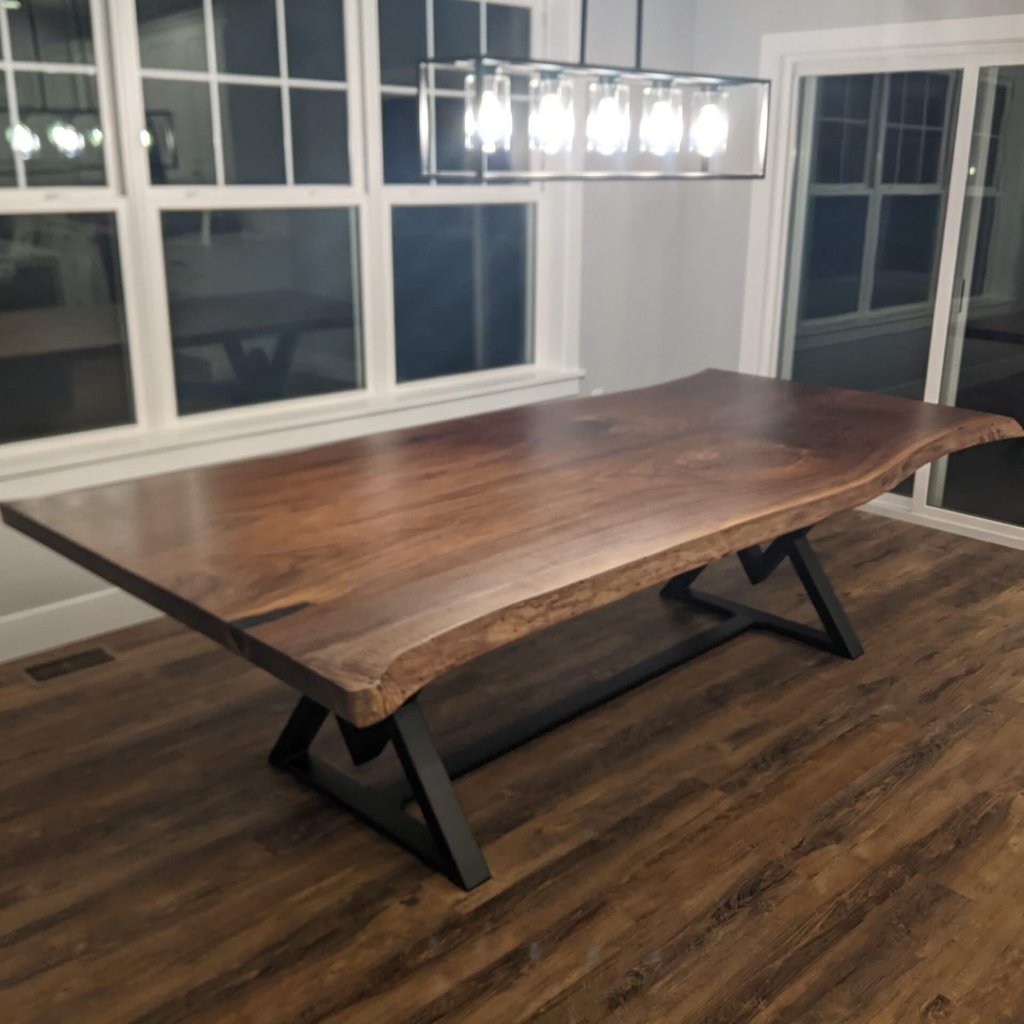Natural Dark Wood Live Edge, Dining Table. Dining Room Table Coffee Table Top, Bar Counter Side/End Table, Living Room Table Home D?cor - resinhomefurniture