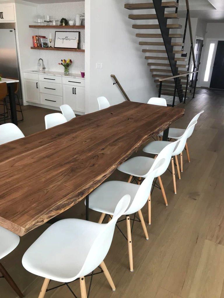 Natural Solid Wood Live Edge Table Top Fully Customized Best for Home/Living Room/Dining Room/Kitchen/Indoor and Outdoor Table. - resinhomefurniture