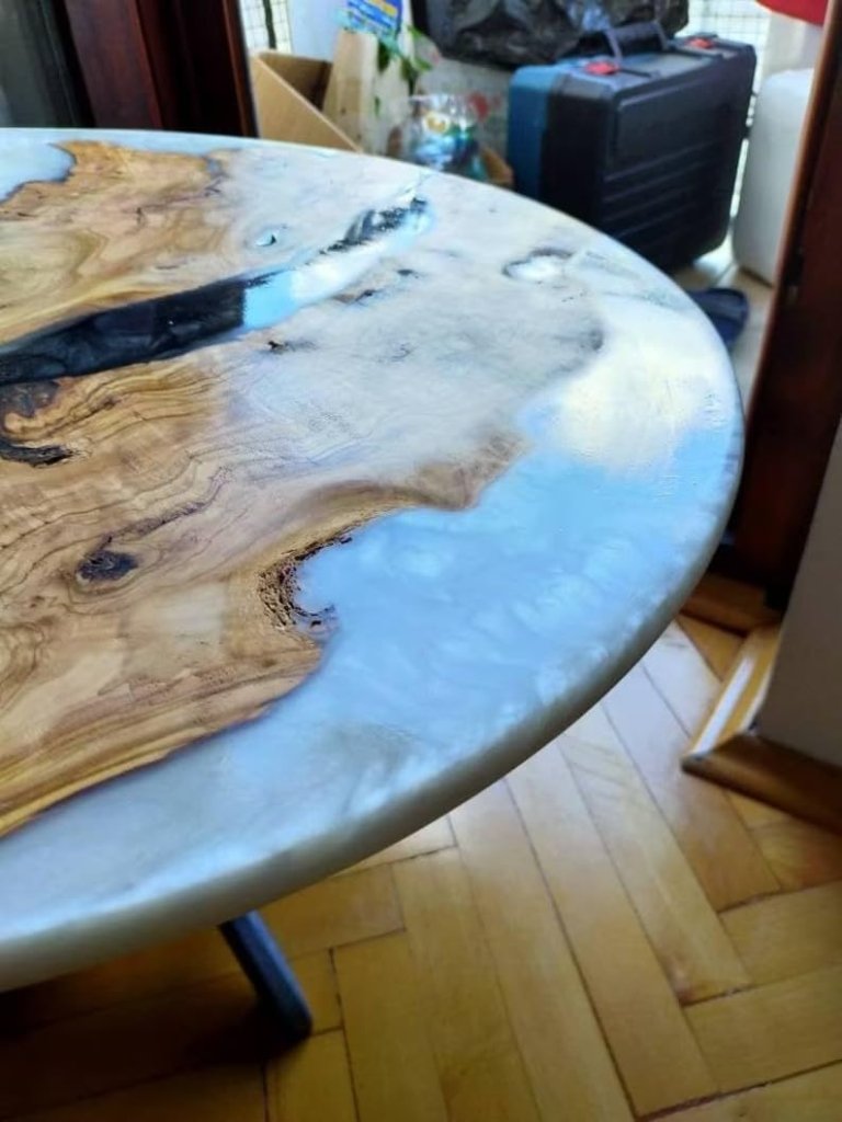natural - wood - epoxy - coffee - table - round - table - multi - river - white - epoxy - table - living - room - table - for - 2 - 4 - 6 - 8 - dining - table - resin - bar - counter - home - decor - side - end - table - resinhomefurniture