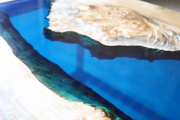 Natural Wood Resin Unique Transparent River Look Epoxy Table Coastal Table Top Dining Table Coffee Table Side/End Table Home Décor - resinhomefurniture