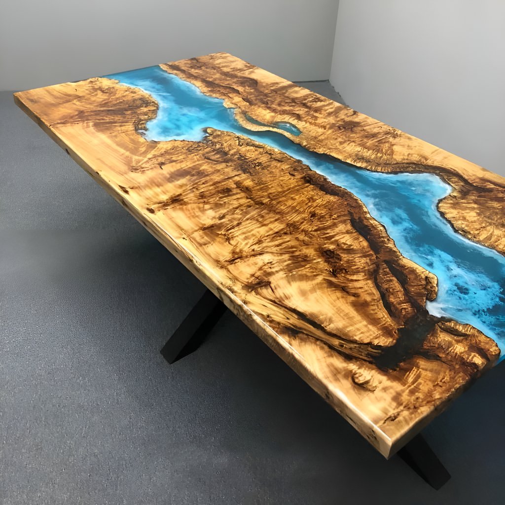 Ocean Table Epoxy Dining Table Resin Coffee Table For 2, 4, 6, 8 River Table Living Room Table Epoxy Table Wall Art Home D?cor Bar Counter - resinhomefurniture
