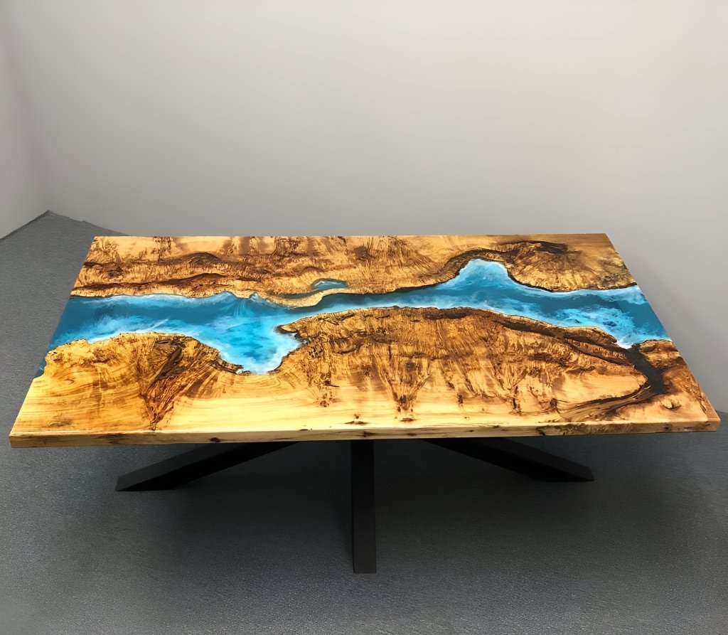 Ocean Table Epoxy Dining Table Resin Coffee Table For 2, 4, 6, 8 River Table Living Room Table Epoxy Table Wall Art Home D?cor Bar Counter - resinhomefurniture