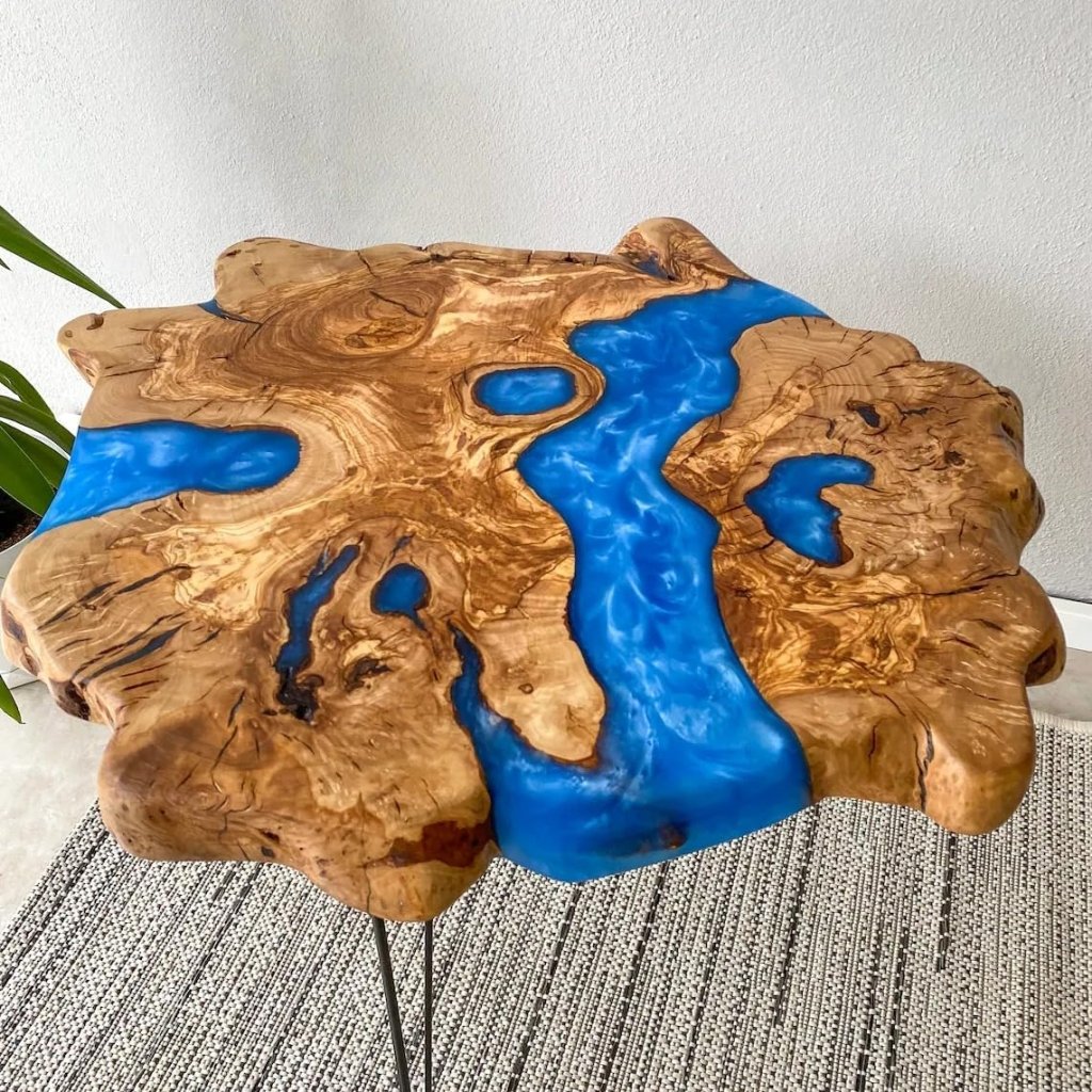 personalized - azurite - blue - epoxy - resin - round - table - coffee - table - side - end - table - epoxy - dining - table - living - room - table - for - 2 - 4 - 6 - 8 - home - decor - patio - table - resinhomefurniture