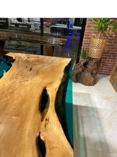 Personalized Large EPOXY Table, Resin Dining Table for 2, 4, 6, 8 River Dining Table Top, Wood Epoxy Coffee Table Top, - resinhomefurniture