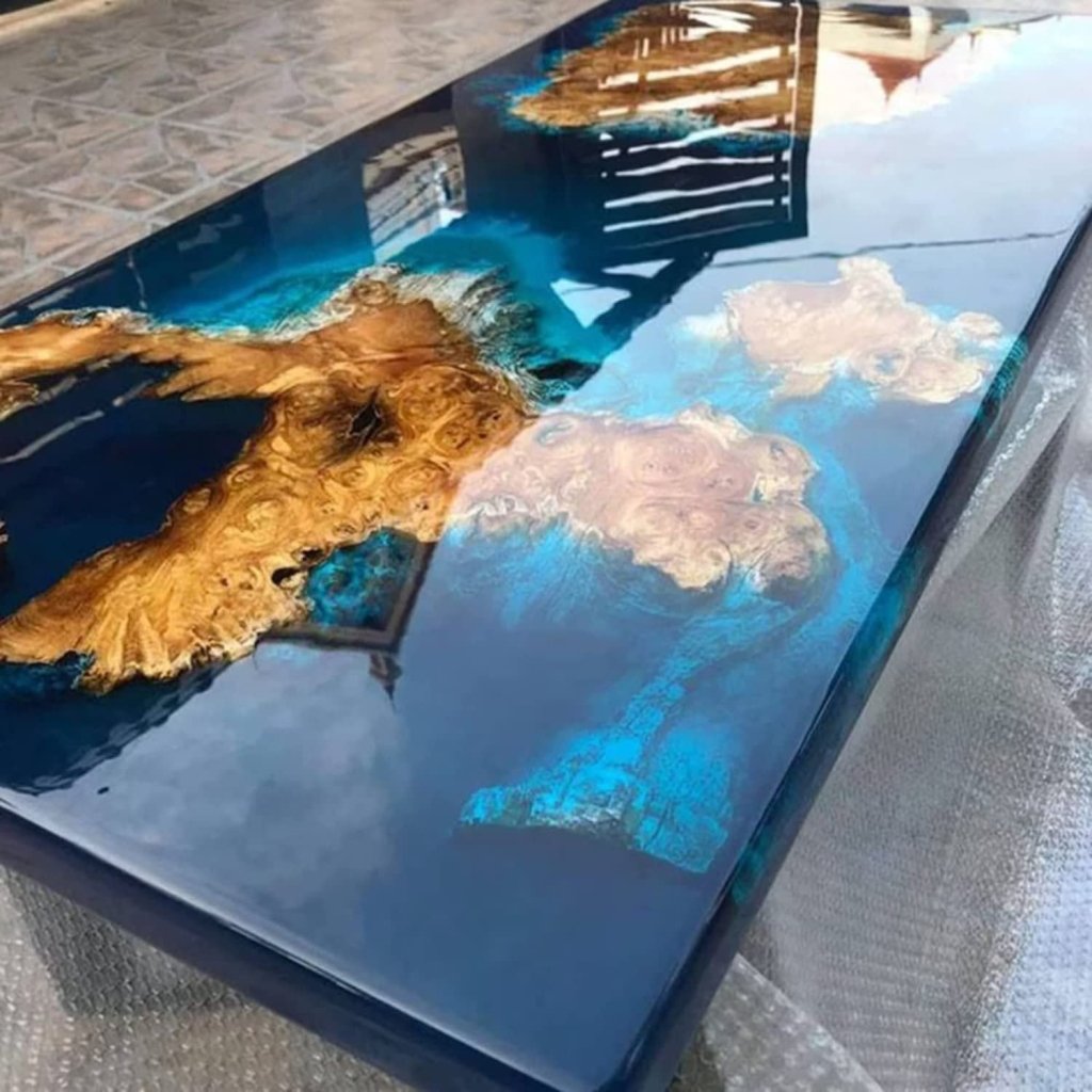 Personalized Large EPOXY Table, Resin Dining Table for 2, 4, 6, 8 River Dining Table Top, Wood Epoxy Coffee Table Top, Living Room - resinhomefurniture