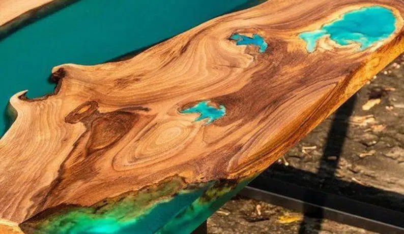 Personalized LARGE EPOXY TABLE, Resin Dining Table For 2 , 4 , 6, 8 River Dining Table Top, Wood Epoxy Coffee Table Top, Living Room Table - resinhomefurniture