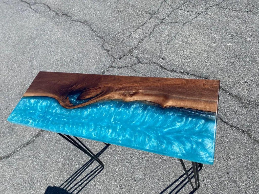 Personalized LARGE EPOXY TABLE, Resin Dining Table For 2 , 4 , 6, 8 River Dining Table Top, Wood Epoxy Coffee Table Top, Living Room Table - resinhomefurniture