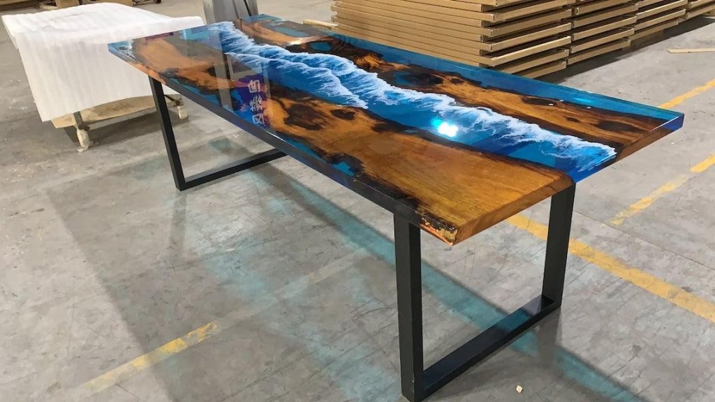 Personalized LARGE EPOXY TABLE, Resin Dining Table For 2 , 4 , 6, 8 River Dining Table Top, Wood Epoxy Coffee Table Top, Living Room Table - resinhomefurniture