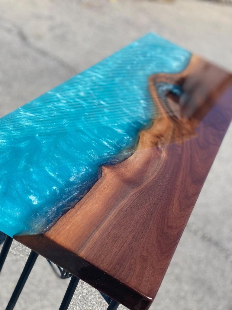 Personalized LARGE EPOXY TABLE, Resin Dining Table For 2 , 4 , 6, 8 River Dining Table Top, Wood Epoxy Coffee Table Top, Living Room Table - resinhomefurniture