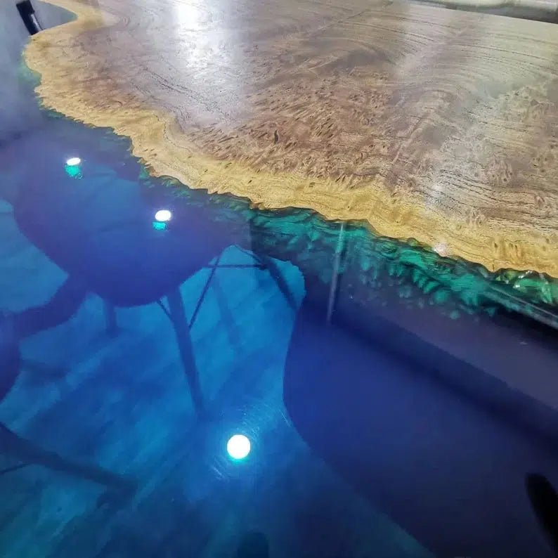 Personalized LARGE EPOXY TABLE, Resin Dining Table For 2 , 4 , 6, 8 River Dining Table Top, Wood Epoxy Coffee Table Top, Living Room Table - resinhomefurniture