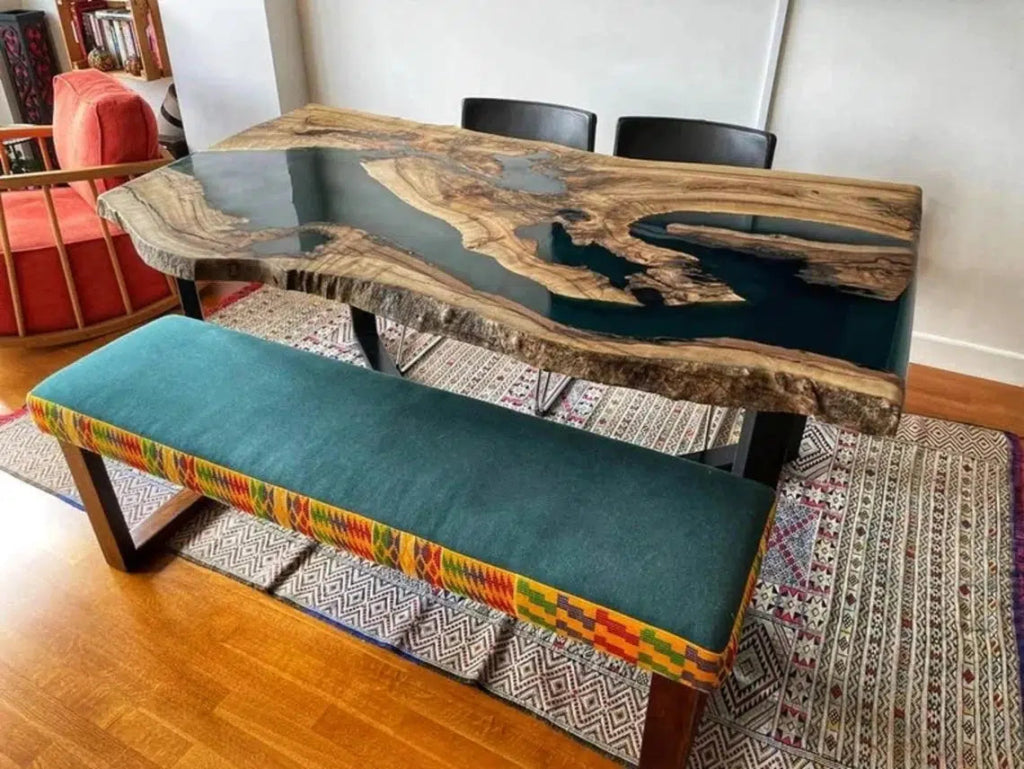 Personalized LARGE EPOXY TABLE, Resin Dining Table For 2 , 4 , 6, 8 River Dining Table Top, Wood Epoxy Coffee Table Top, Living Room Table - resinhomefurniture