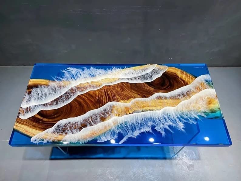 Personalized Large EPOXY Table, Resin Dining Table for 2, 4, 6, 8 River Dining Table Top, Wood Epoxy Coffee Table Top, Living Room Table - resinhomefurniture