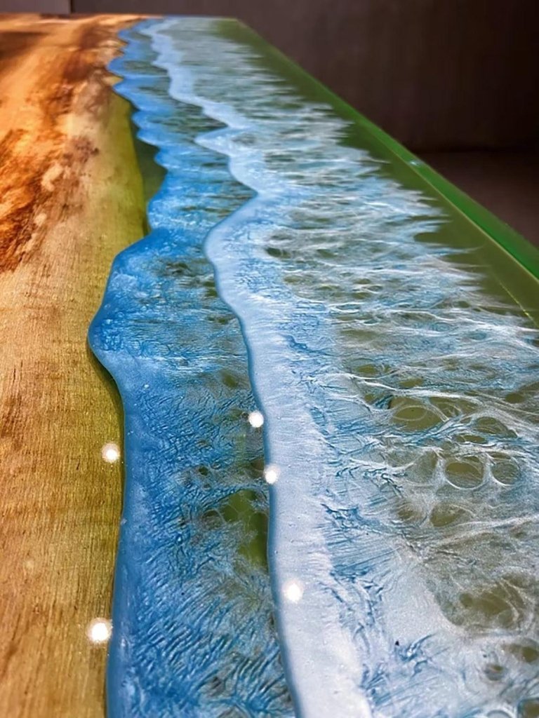 Personalized LARGE EPOXY TABLE, Resin Dining Table For 2 , 4 , 6, 8 River Dining Table Top, Wood Epoxy Coffee Table Top, Living Room Table - resinhomefurniture