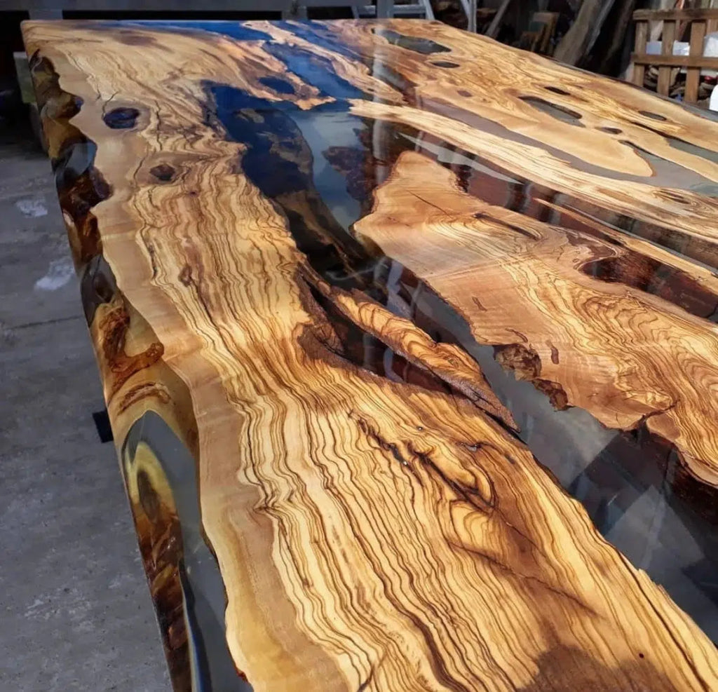 Personalized LARGE EPOXY TABLE, Resin Dining Table For 2 , 4 , 6, 8 River Dining Table Top, Wood Epoxy Coffee Table Top, Living Room Table - resinhomefurniture