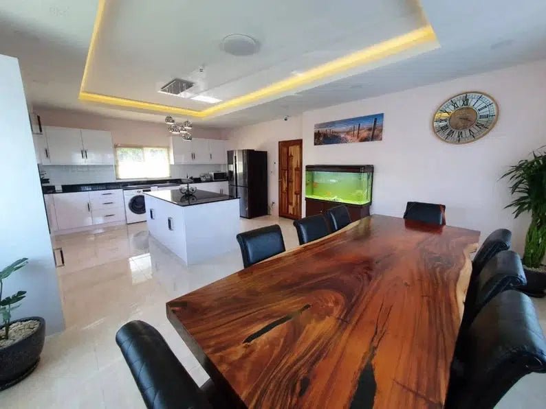 Personalized LARGE EPOXY TABLE, Resin Dining Table For 2 , 4 , 6, 8 River Dining Table Top, Wood Epoxy Coffee Table Top, Living Room Table - resinhomefurniture