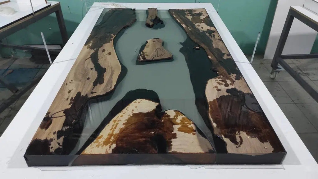 Personalized LARGE EPOXY TABLE, Resin Dining Table For 2 , 4 , 6, 8 River Dining Table Top, Wood Epoxy Coffee Table Top, Living Room Table - resinhomefurniture