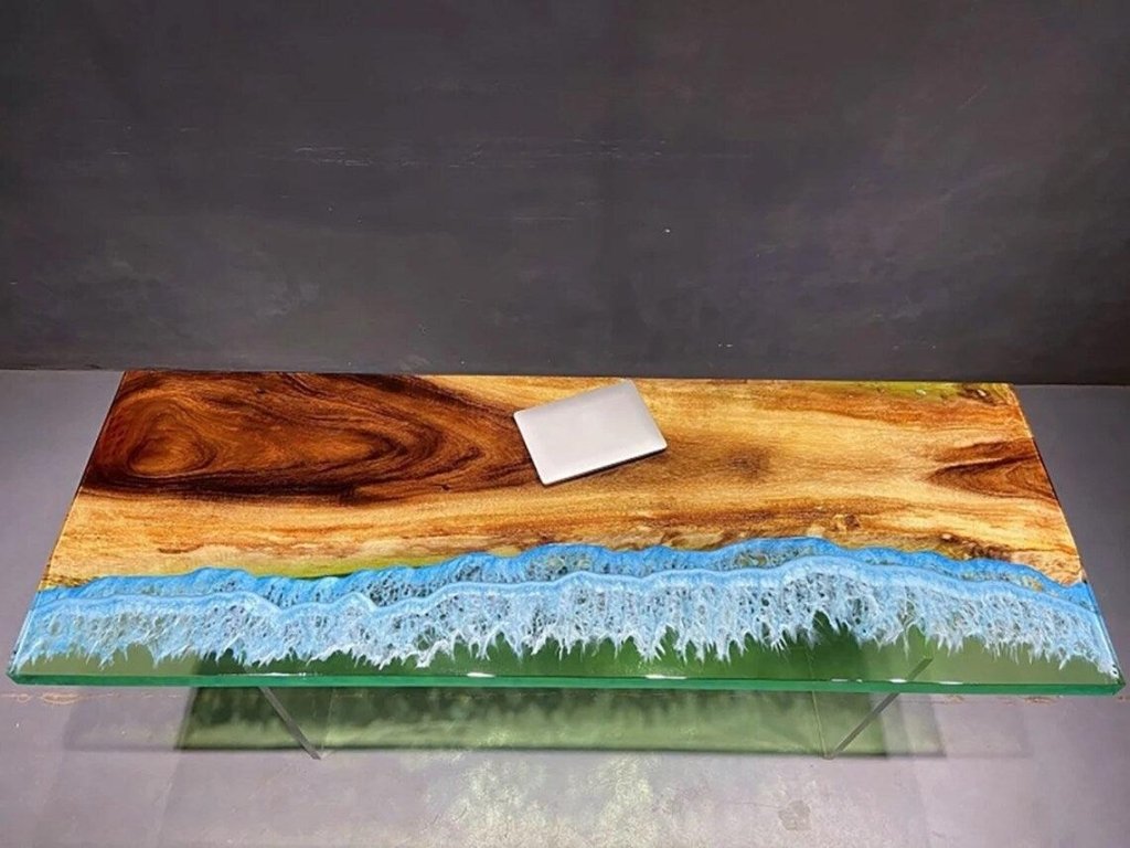 Personalized LARGE EPOXY TABLE, Resin Dining Table For 2 , 4 , 6, 8 River Dining Table Top, Wood Epoxy Coffee Table Top, Living Room Table - resinhomefurniture