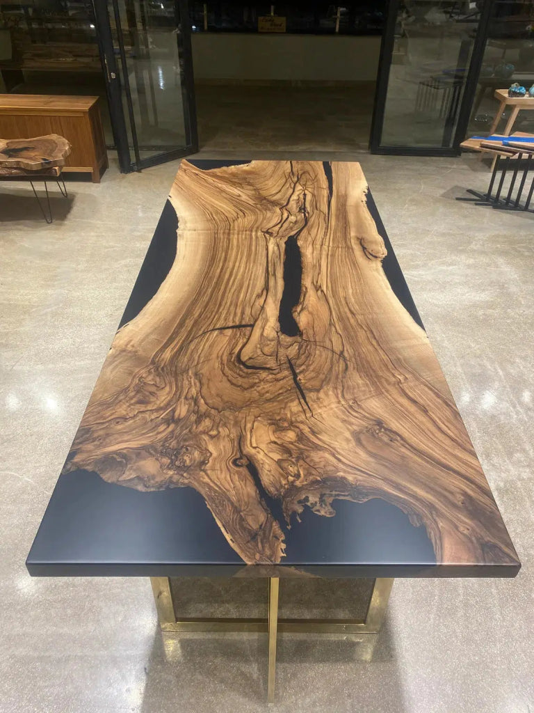 Personalized LARGE EPOXY TABLE, Resin Dining Table For 2 , 4 , 6, 8 River Dining Table Top, Wood Epoxy Coffee Table Top, Living Room Table - resinhomefurniture