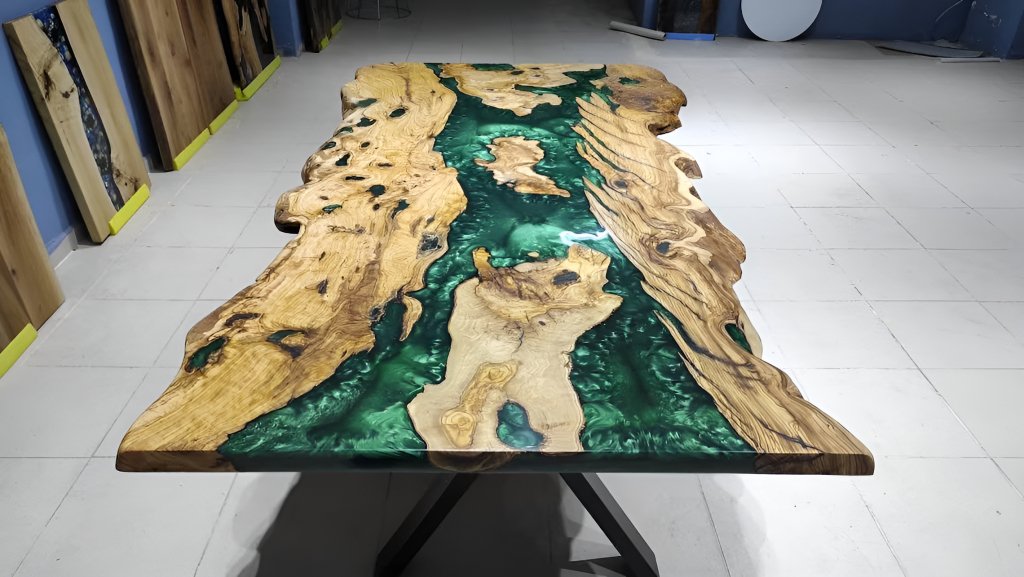 Personalized Large EPOXY Table, Resin Dining Table for 2, 4, 6, 8 River Dining Table Top, Wood Epoxy Coffee Table Top, Living Room Table - resinhomefurniture