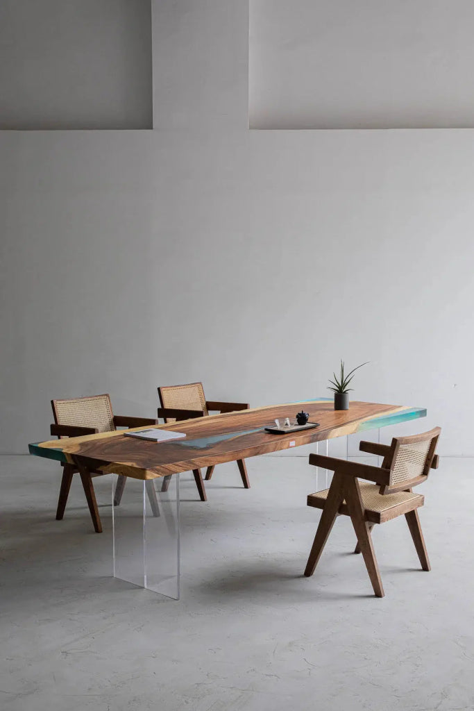 Personalized LARGE EPOXY TABLE, Resin Dining Table For 2 , 4 , 6, 8 River Dining Table Top, Wood Epoxy Coffee Table Top, Living Room Table - resinhomefurniture