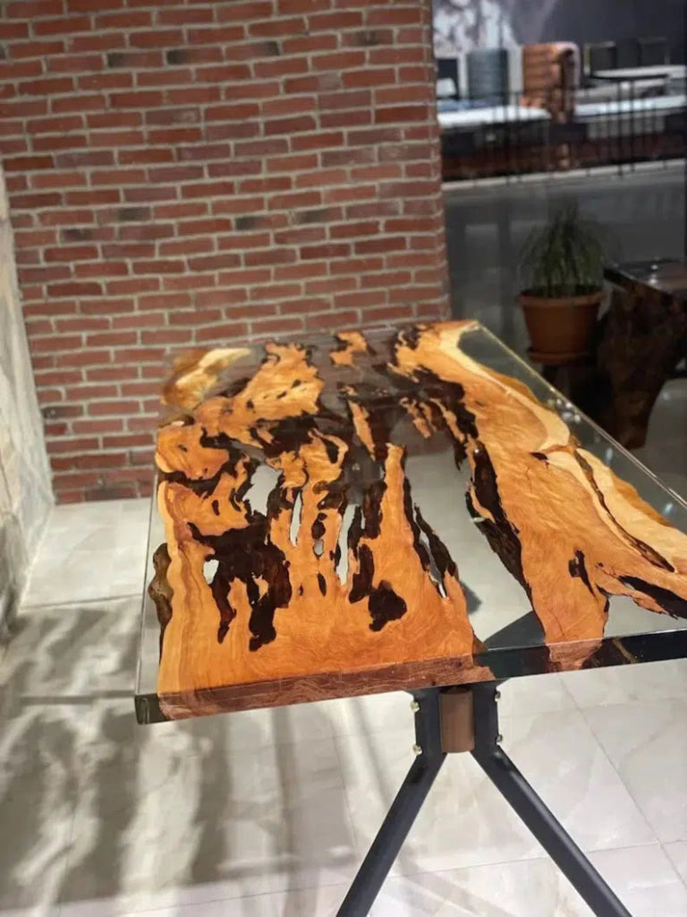 Personalized LARGE EPOXY TABLE, Resin Dining Table For 2 , 4 , 6, 8 River Dining Table Top, Wood Epoxy Coffee Table Top, Living Room Table - resinhomefurniture