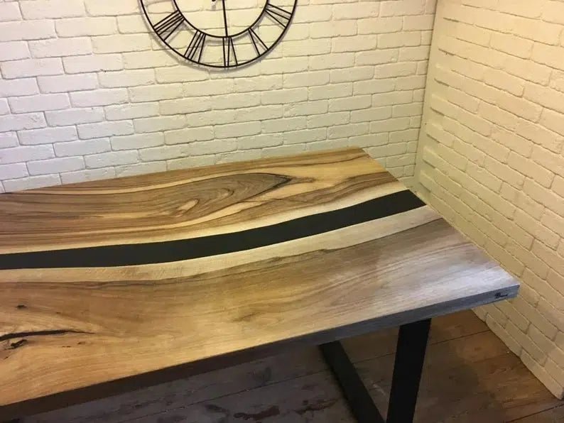 Personalized LARGE EPOXY TABLE, Resin Dining Table For 2 , 4 , 6, 8 River Dining Table Top, Wood Epoxy Coffee Table Top, Living Room Table - resinhomefurniture