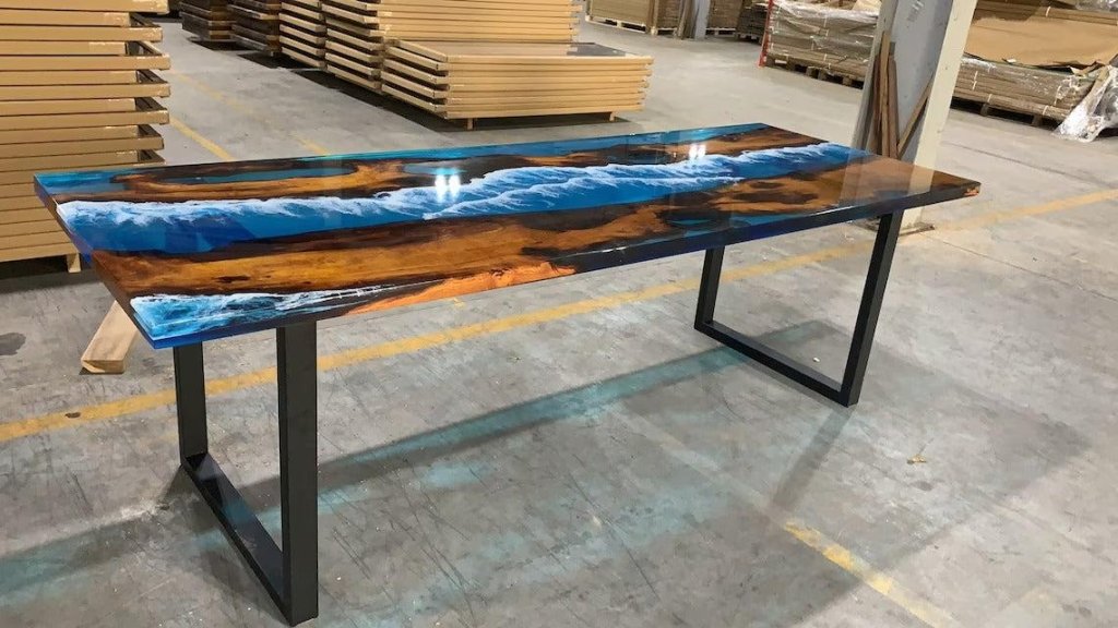 Personalized LARGE EPOXY TABLE, Resin Dining Table For 2 , 4 , 6, 8 River Dining Table Top, Wood Epoxy Coffee Table Top, Living Room Table - resinhomefurniture