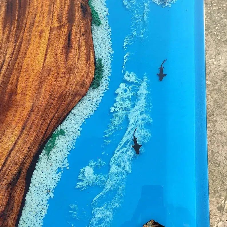 Personalized LARGE EPOXY TABLE, Resin Dining Table For 2 , 4 , 6, 8 River Dining Table Top, Wood Epoxy Coffee Table Top, Living Room Table - resinhomefurniture