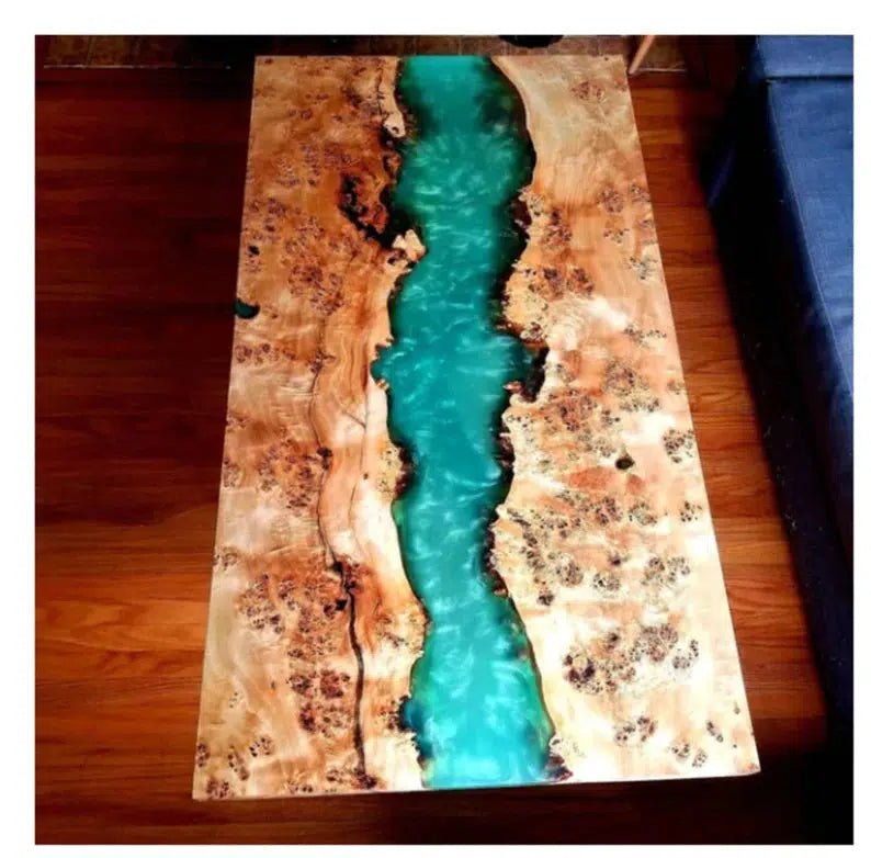 Personalized LARGE EPOXY TABLE, Resin Dining Table For 2 , 4 , 6, 8 River Dining Table Top, Wood Epoxy Coffee Table Top, Living Room Table - resinhomefurniture
