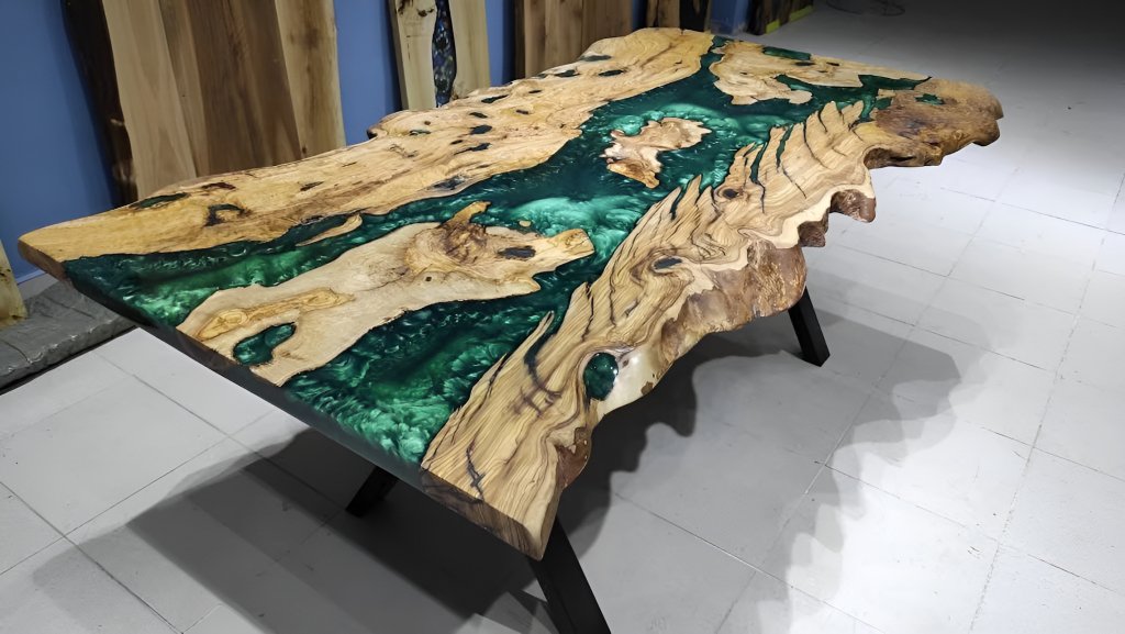 Personalized Large EPOXY Table, Resin Dining Table for 2, 4, 6, 8 River Dining Table Top, Wood Epoxy Coffee Table Top, Living Room Table - resinhomefurniture