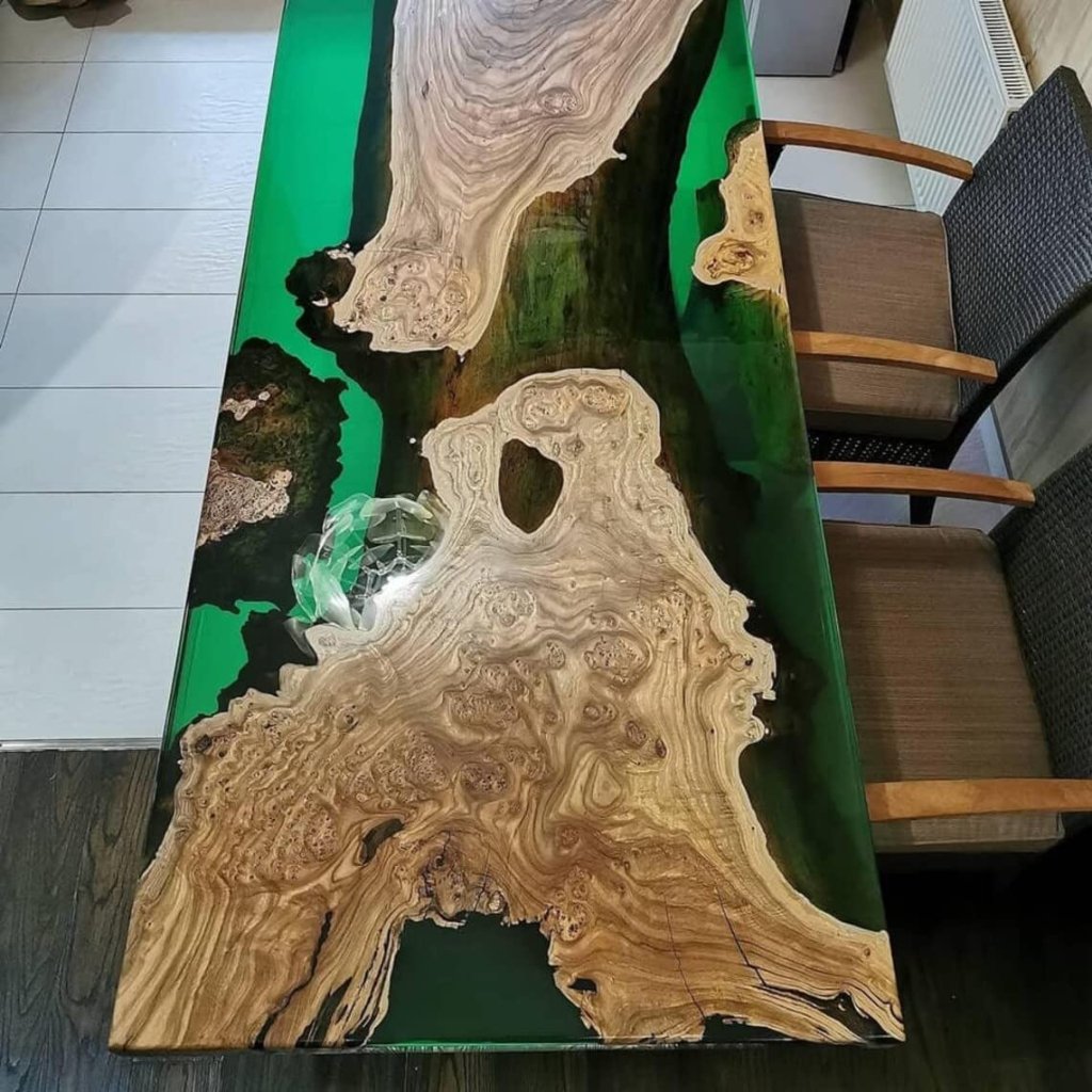 Personalized Large EPOXY Table, Resin Dining Table for 2, 4, 6, 8 River Dining Table Top, Wood Epoxy Coffee Table Top, Living Room Table - resinhomefurniture