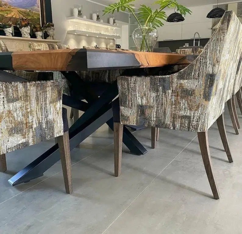 Personalized LARGE EPOXY TABLE, Resin Dining Table For 2 , 4 , 6, 8 River Dining Table Top, Wood Epoxy Coffee Table Top, Living Room Table - resinhomefurniture