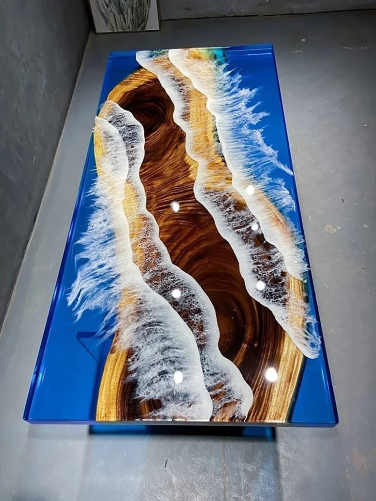 Personalized Large EPOXY Table, Resin Dining Table for 2, 4, 6, 8 River Dining Table Top, Wood Epoxy Coffee Table Top, Living Room Table - resinhomefurniture