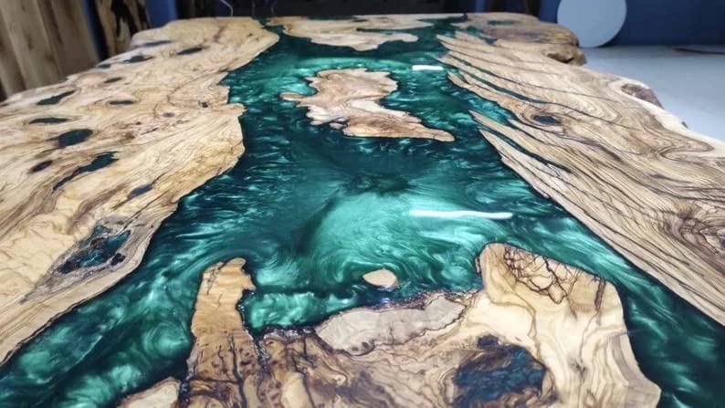 Personalized Large EPOXY Table, Resin Dining Table for 2, 4, 6, 8 River Dining Table Top, Wood Epoxy Coffee Table Top, Living Room Table - resinhomefurniture
