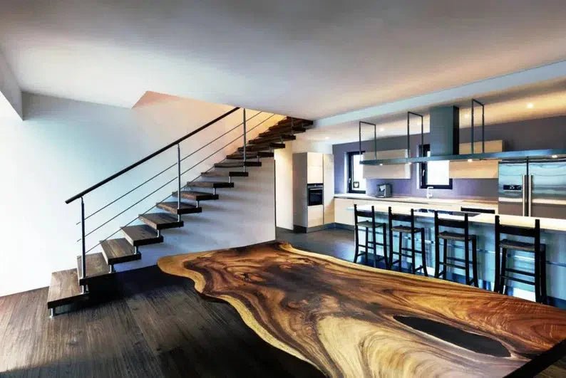 Personalized LARGE EPOXY TABLE, Resin Dining Table For 2 , 4 , 6, 8 River Dining Table Top, Wood Epoxy Coffee Table Top, Living Room Table - resinhomefurniture