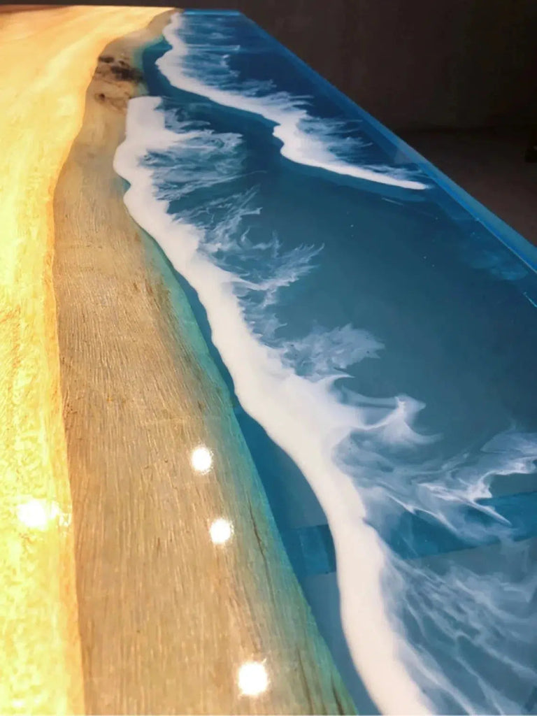 Personalized LARGE EPOXY TABLE, Resin Dining Table For 2 , 4 , 6, 8 River Dining Table Top, Wood Epoxy Coffee Table Top, Living Room Table - resinhomefurniture