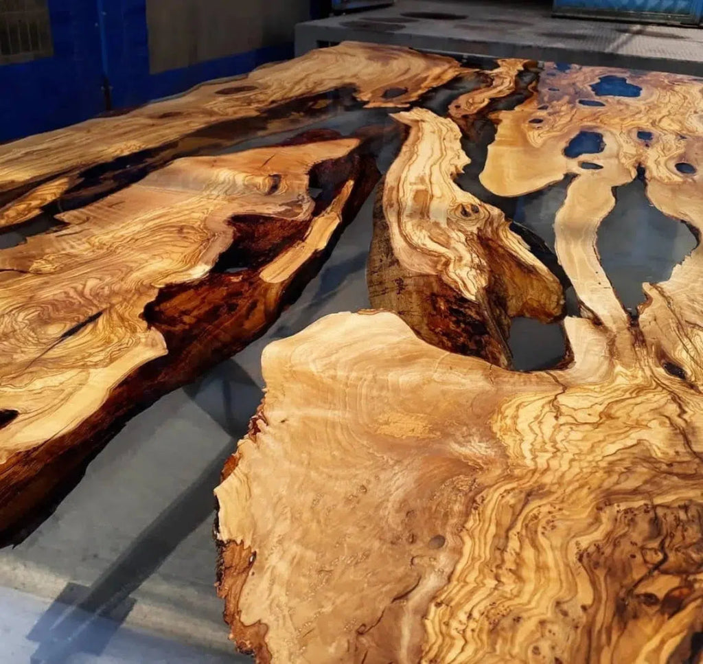 Personalized LARGE EPOXY TABLE, Resin Dining Table For 2 , 4 , 6, 8 River Dining Table Top, Wood Epoxy Coffee Table Top, Living Room Table - resinhomefurniture