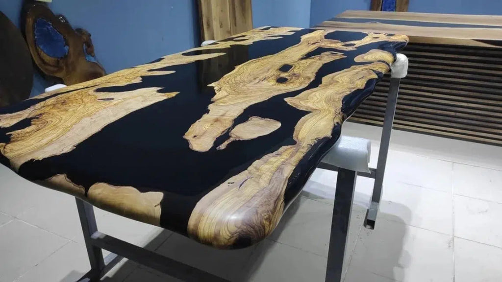 Personalized LARGE EPOXY TABLE, Resin Dining Table For 2 , 4 , 6, 8 River Dining Table Top, Wood Epoxy Coffee Table Top, Living Room Table - resinhomefurniture