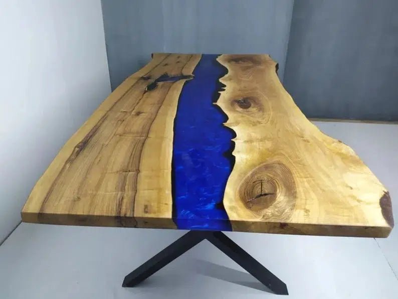 Personalized LARGE EPOXY TABLE, Resin Dining Table For 2 , 4 , 6, 8 River Dining Table Top, Wood Epoxy Coffee Table Top, Living Room Table - resinhomefurniture