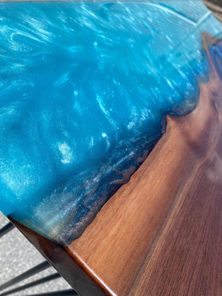 Personalized LARGE EPOXY TABLE, Resin Dining Table For 2 , 4 , 6, 8 River Dining Table Top, Wood Epoxy Coffee Table Top, Living Room Table - resinhomefurniture