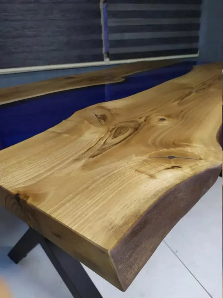 Personalized LARGE EPOXY TABLE, Resin Dining Table For 2 , 4 , 6, 8 River Dining Table Top, Wood Epoxy Coffee Table Top, Living Room Table - resinhomefurniture