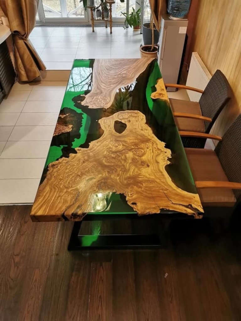 Personalized Large EPOXY Table, Resin Dining Table for 2, 4, 6, 8 River Dining Table Top, Wood Epoxy Coffee Table Top, Living Room Table - resinhomefurniture