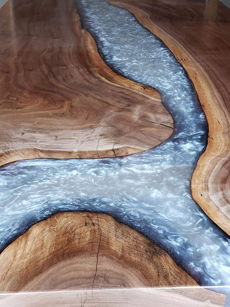 Personalized LARGE EPOXY TABLE, Resin Dining Table For 2 , 4 , 6, 8 River Dining Table Top, Wood Epoxy Coffee Table Top, Living Room Table Top - resinhomefurniture