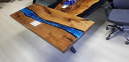 Personalized LARGE EPOXY TABLE, Resin Dining Table For 2 , 4 , 6, 8 River Dining Table Top, Wood Epoxy Coffee Table Top, Living Room Table Top - resinhomefurniture