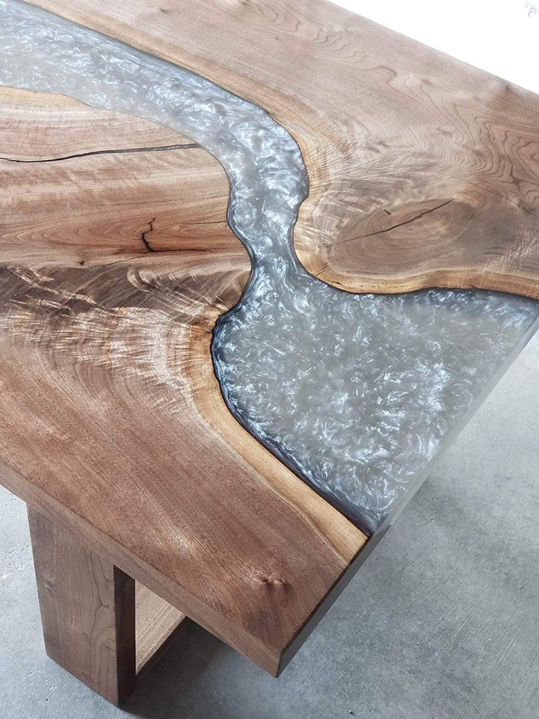 Personalized LARGE EPOXY TABLE, Resin Dining Table For 2 , 4 , 6, 8 River Dining Table Top, Wood Epoxy Coffee Table Top, Living Room Table Top - resinhomefurniture