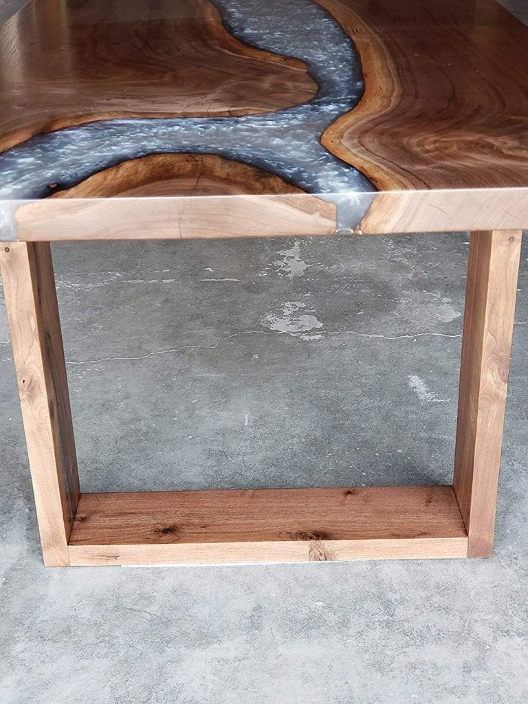 Personalized LARGE EPOXY TABLE, Resin Dining Table For 2 , 4 , 6, 8 River Dining Table Top, Wood Epoxy Coffee Table Top, Living Room Table Top - resinhomefurniture