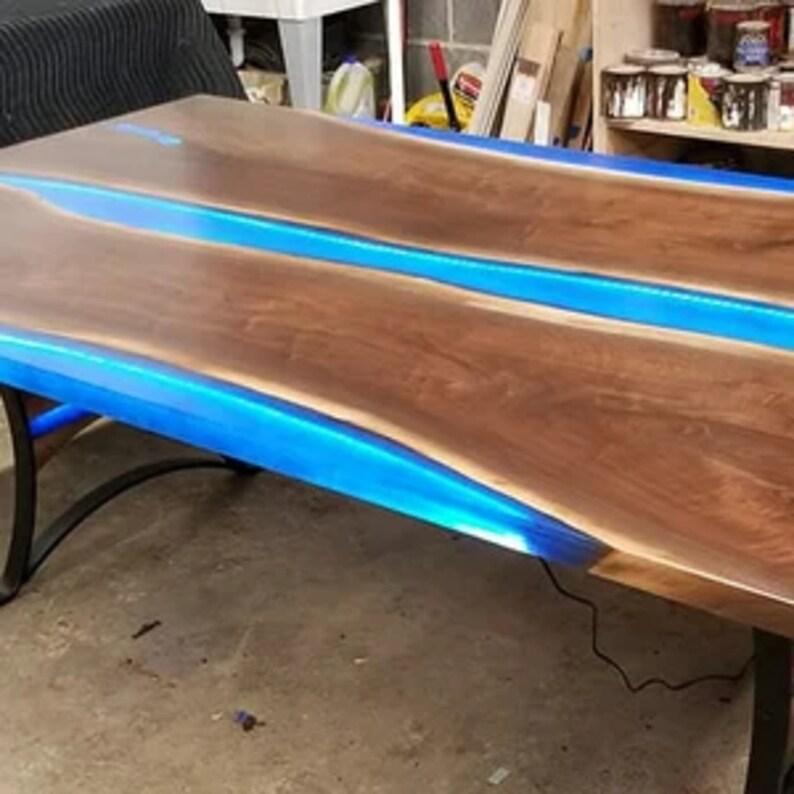 Personalized LARGE EPOXY TABLE, Resin Dining Table For 2 , 4 , 6, 8 River Dining Table Top, Wood Epoxy Coffee Table Top, Living Room Table Top - resinhomefurniture