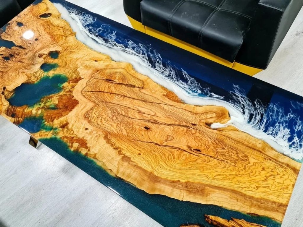 Personalized Large EPOXY Table, Resin Dining Table for 2, 4, 6, 8 River Dining Table, Wood Epoxy Coffee Table Top, Living Room Table - resinhomefurniture